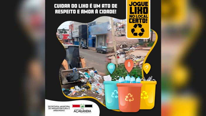 Limpeza gera limpeza: Cuide bem da cidade, não jogue lixo nas ruas