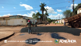 Prefeitura realiza Operação Tapa Buracos na rua Nilo de Souza Ribeiro na Vila Bom Jardim